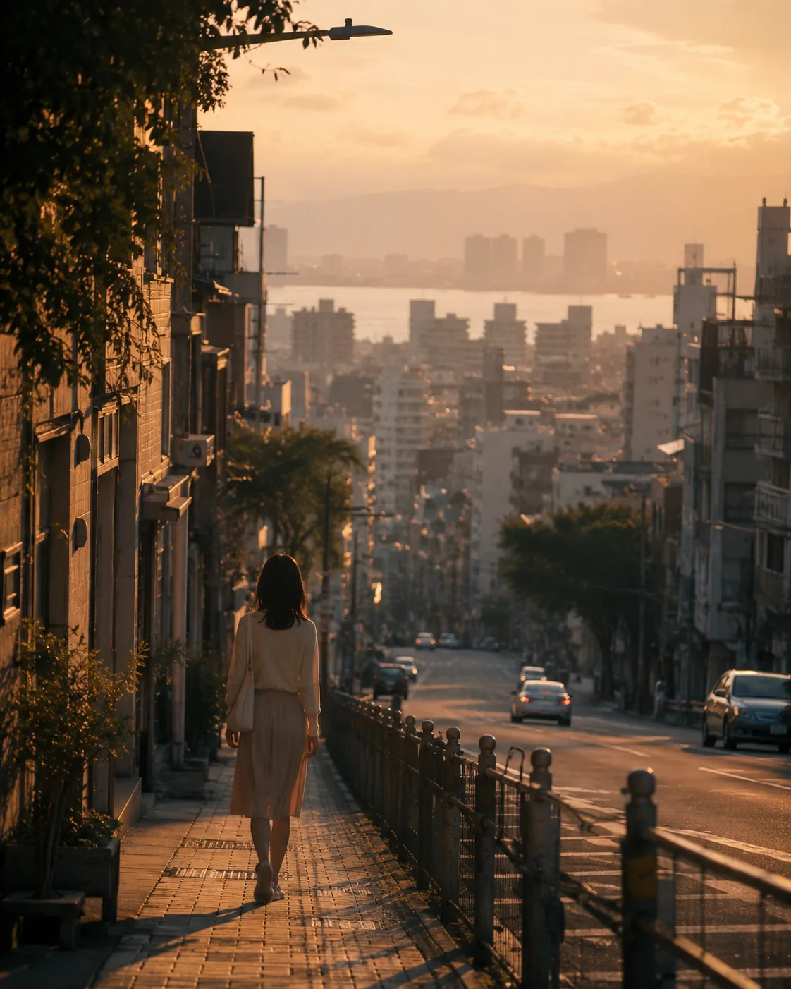 洛杉矶街头行走的女性